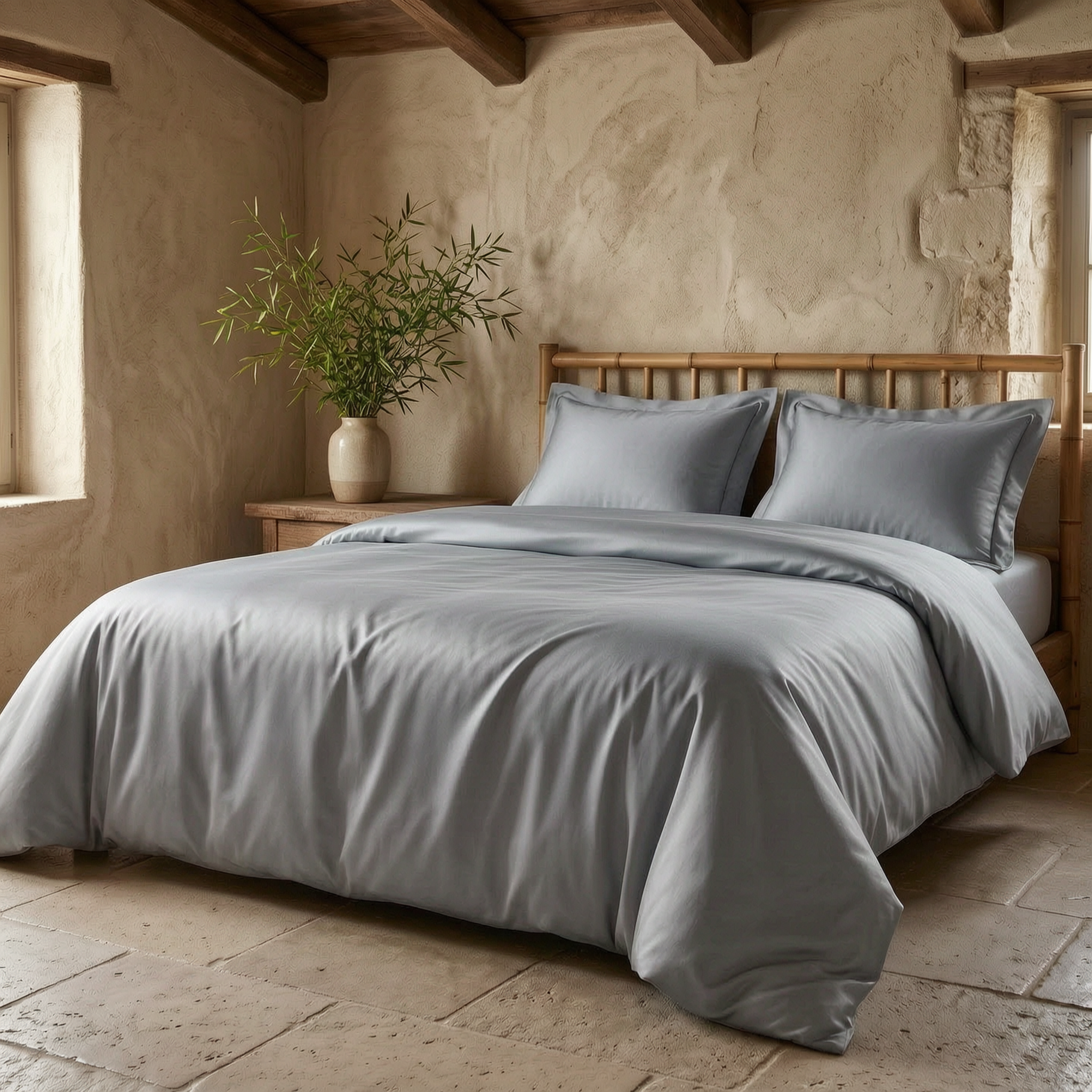 Daunex Parure Copripiumino Pure in Bamboo Daunex – 255x200 + Lenzuolo 180x200 + 2 Federe 51x81