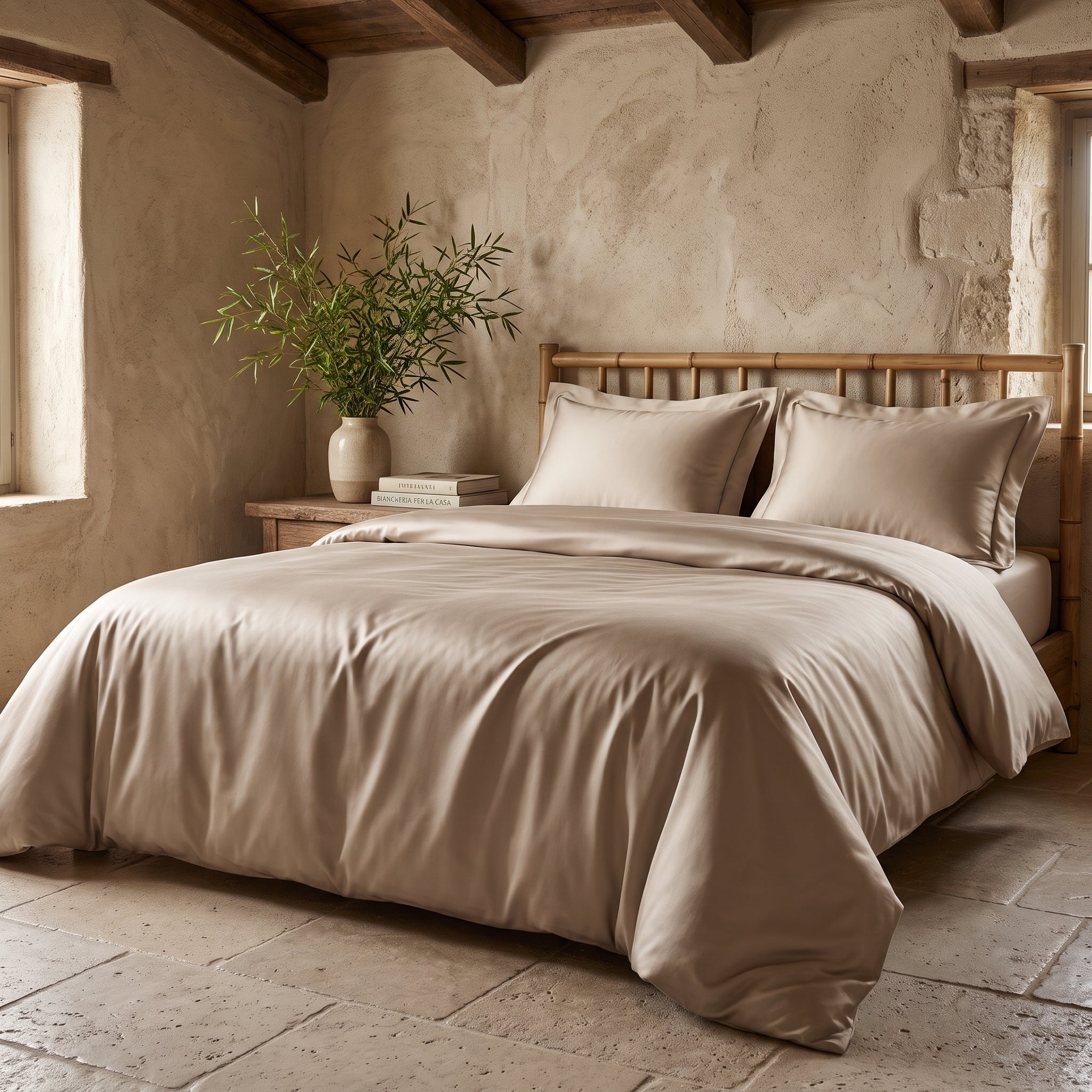 Daunex Parure Copripiumino Pure in Bamboo Daunex – 255x200 + Lenzuolo 180x200 + 2 Federe 51x81