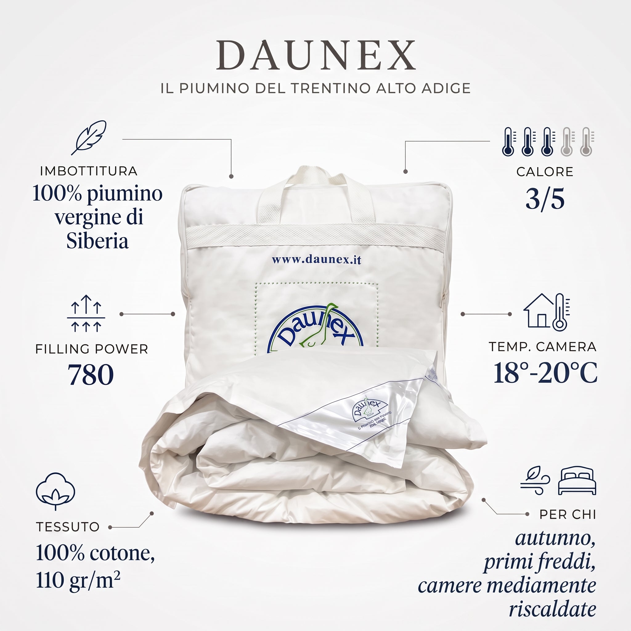 Daunex Piumino D'Oca Trentino Medium