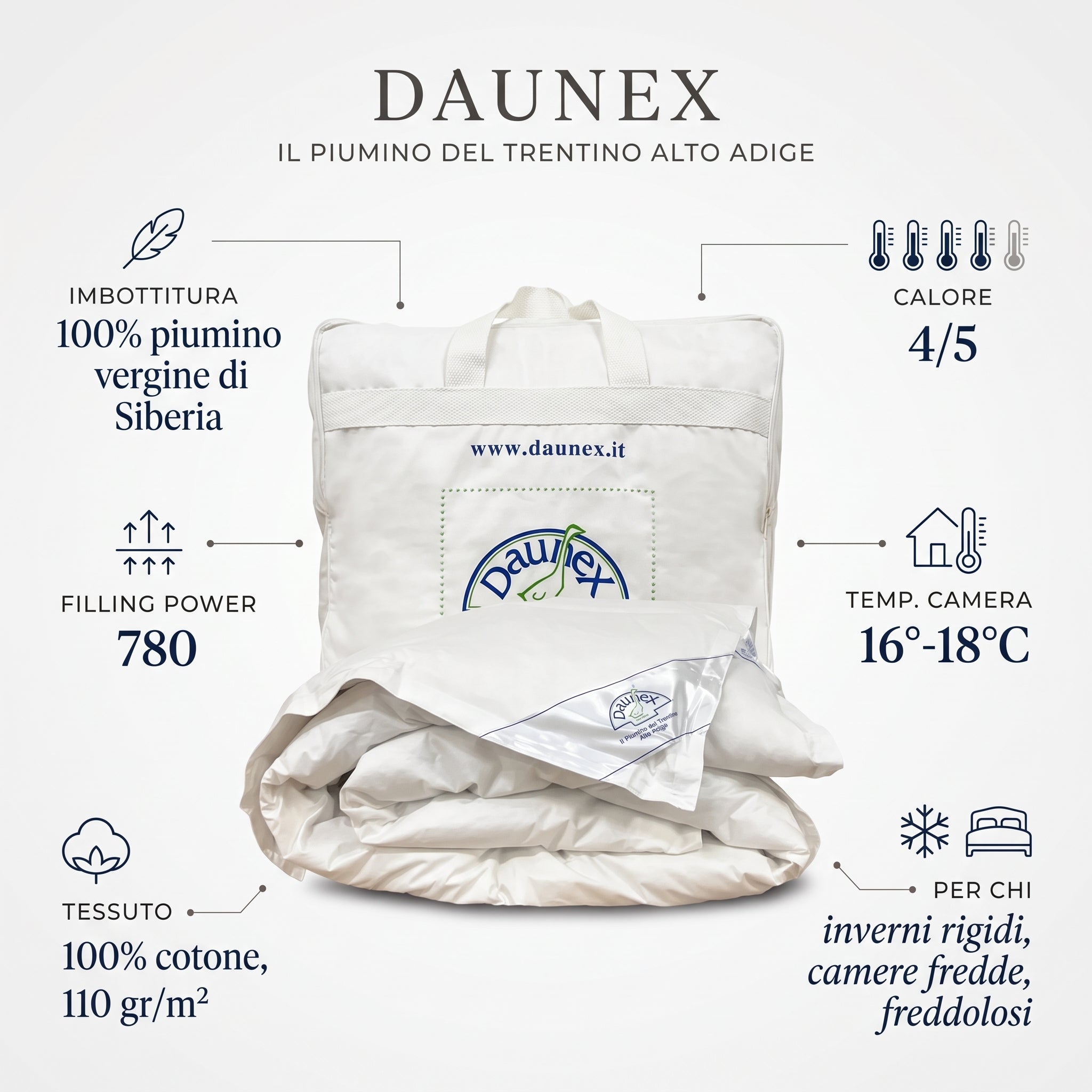 Daunex Piumino D'Oca Trentino Warm
