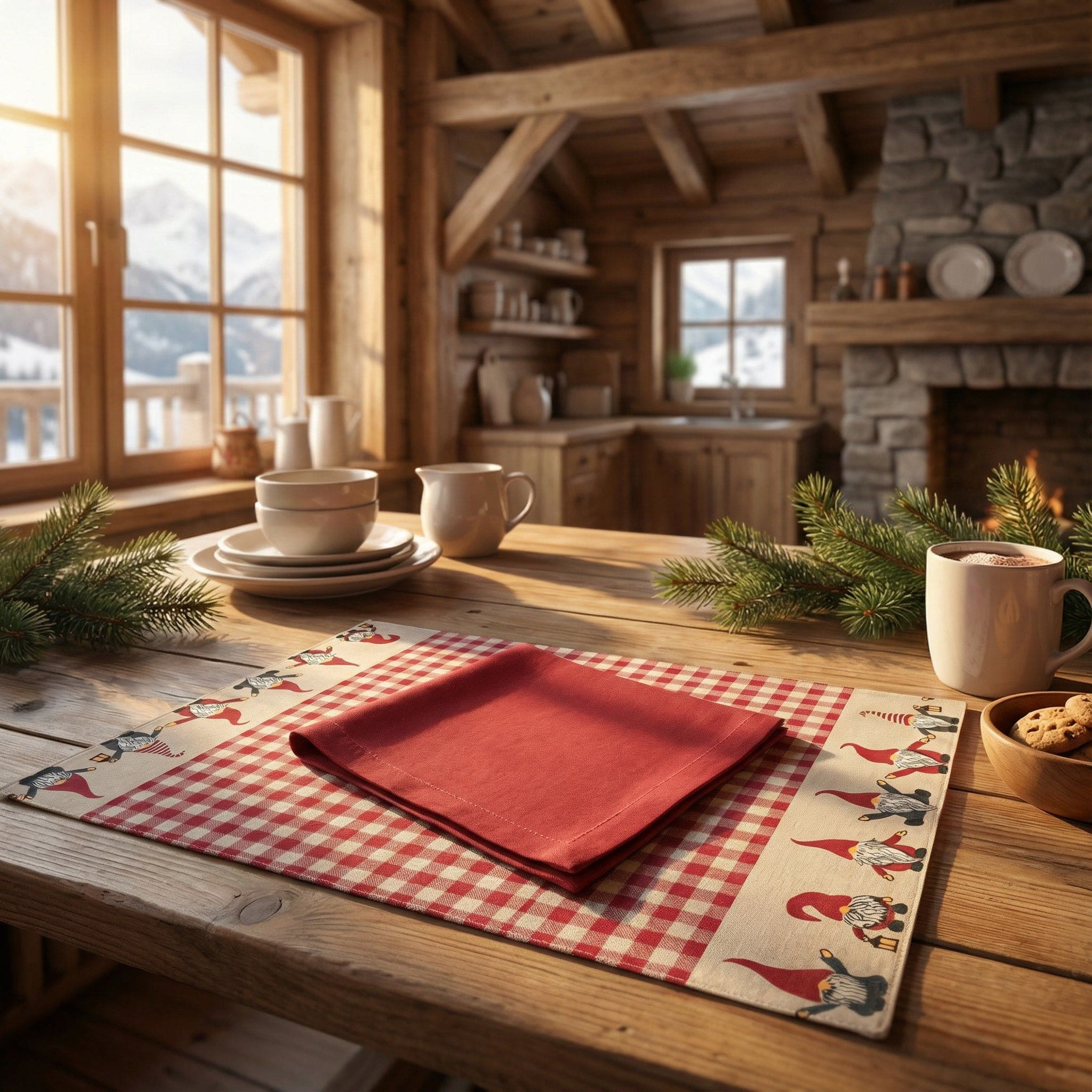 Daunex Set Americano + tovagliolo 80% cotone 20% poliestere Gnomo