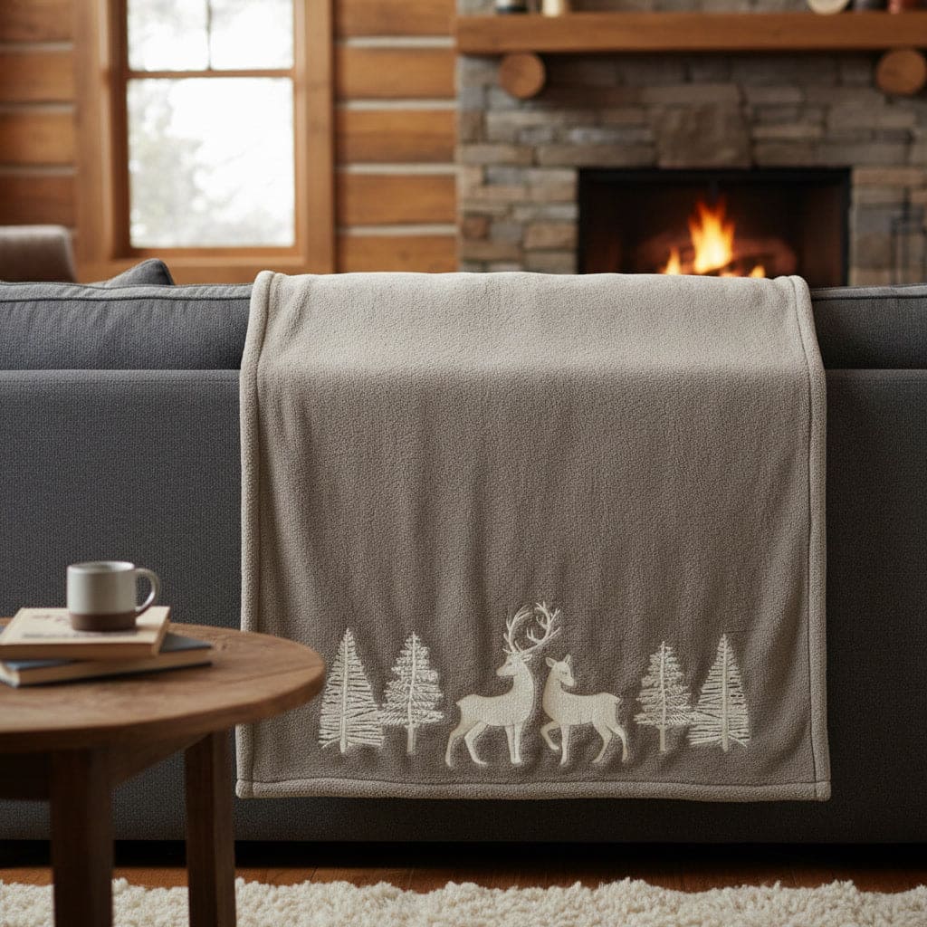 Daunex Plaid Morbidotto 100% poliestere Sleep Disegno Bosco Incantato