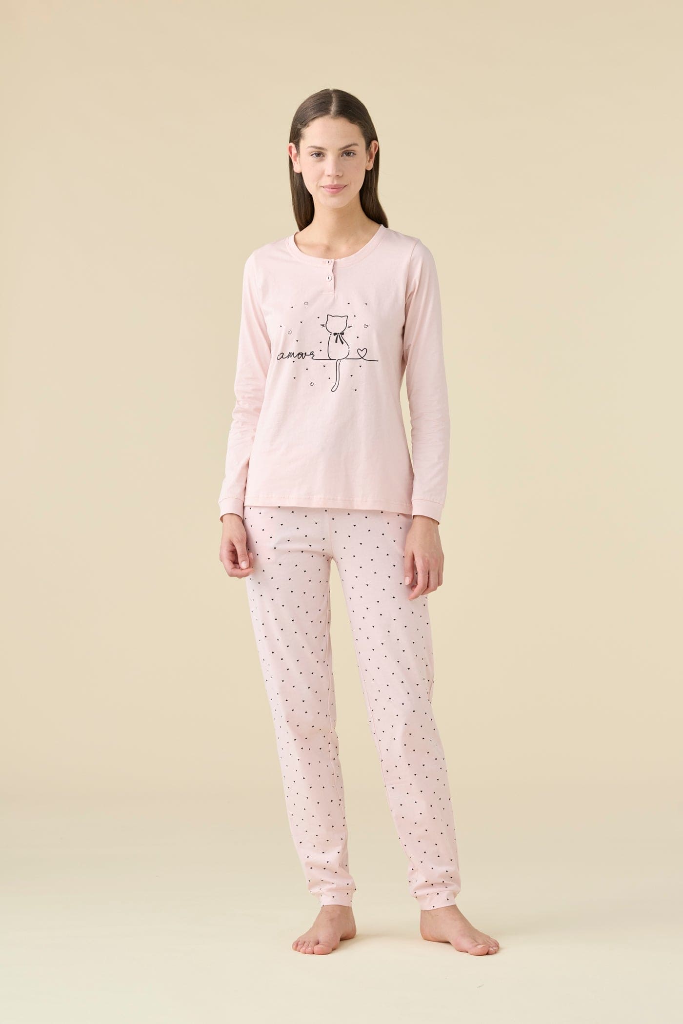 Pigiama Donna Cotone Manica Lunga - Noidinotte
