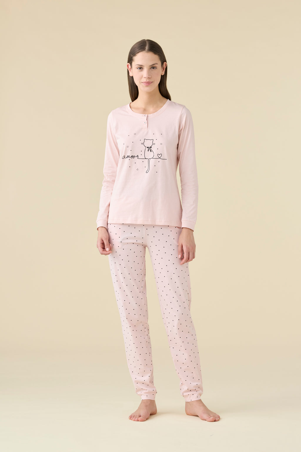 Pigiama Donna Cotone Manica Lunga - Noidinotte