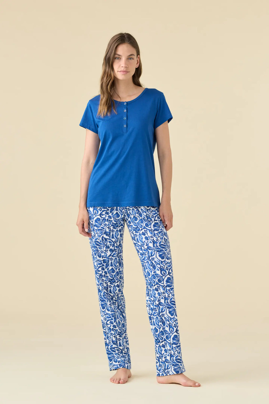 Pigiama Donna in Cotone con Pantalone Lungo - Noidinotte