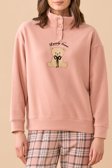 Pigiama Donna Micropile Cute Ribbons Rosa dettaglio 2