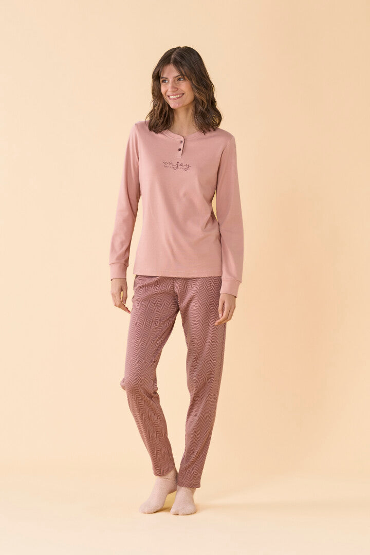 Pigiama Donna Caldo Cotone Taglie Forti Noidinotte FA009885