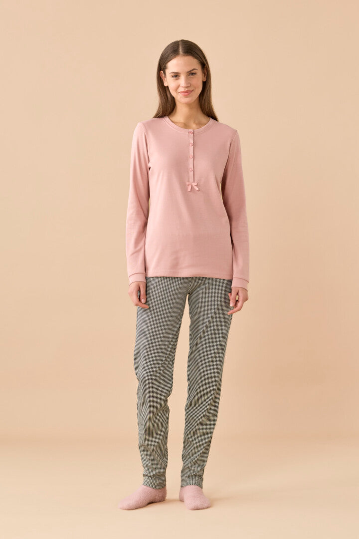 Pigiama Donna+ Caldo Cotone Prince Pink - FA009894