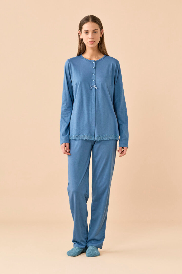 Pigiama Donna+ Jersey Essential Azzurro - FA009898
