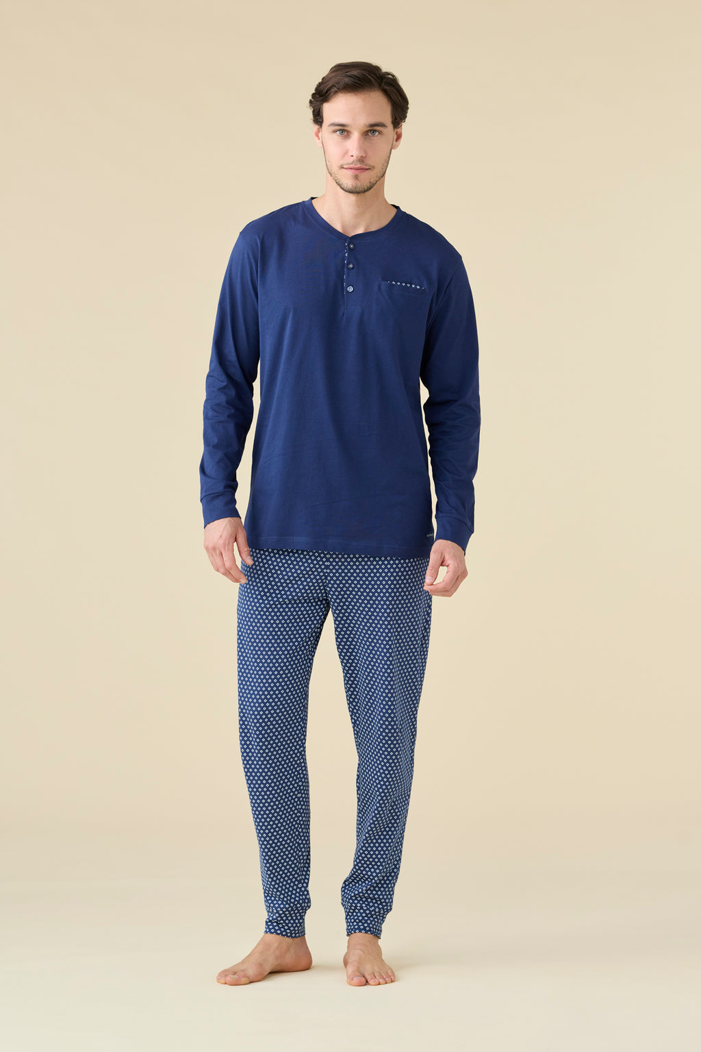 Pigiama Uomo Jersey di Cotone Manica Lunga – Noidinotte