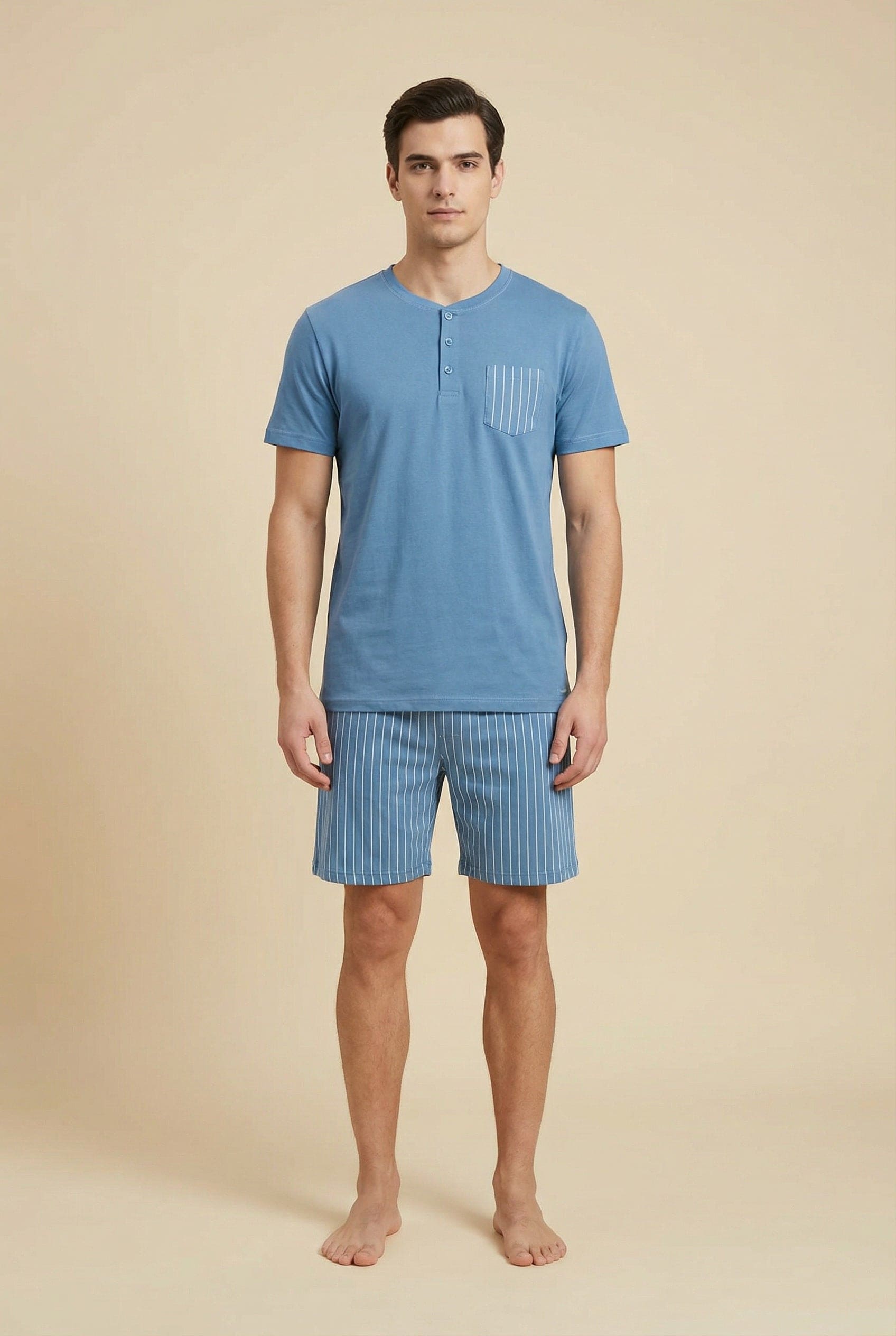 Pigiama Uomo Jersey di Cotone Manica Corta – Noidinotte