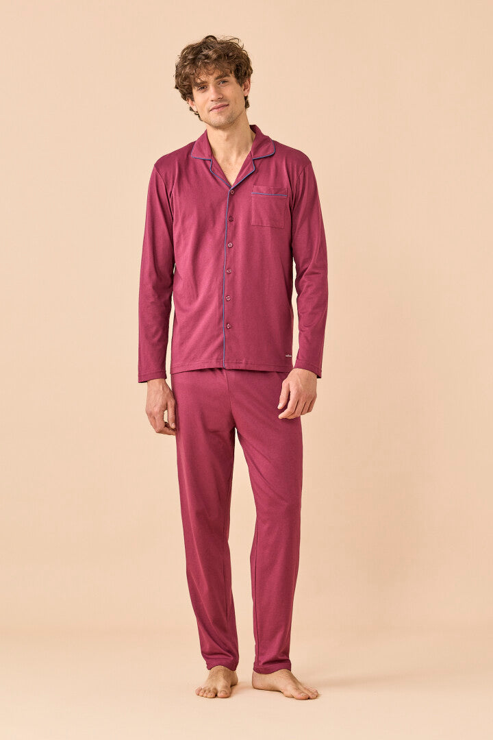 Pigiama Uomo Jersey Timeless Burgundy - FC003338