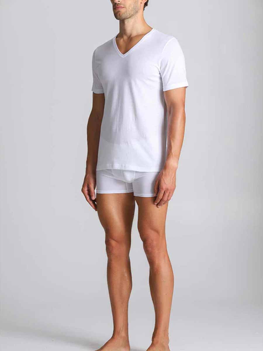 Maglietta uomo manica corta scollo a V Boglietti FNM001