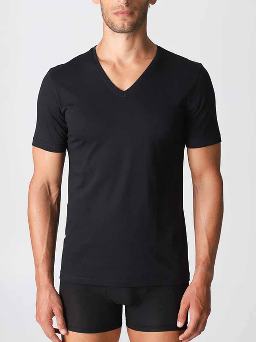 Maglietta uomo manica corta scollo a V Boglietti FNM001