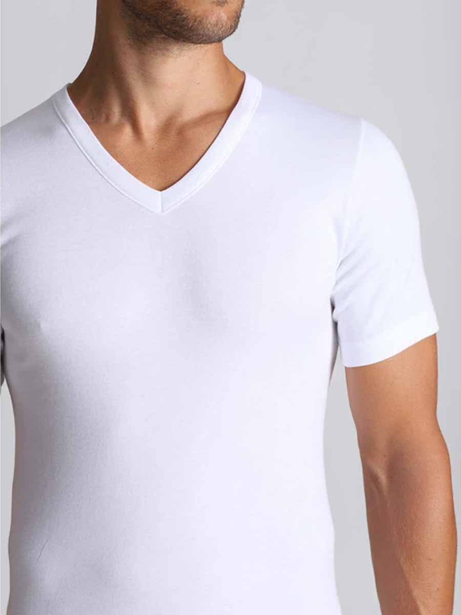 Maglietta uomo scollo V in interlock puro cotone Boglietti FNM007