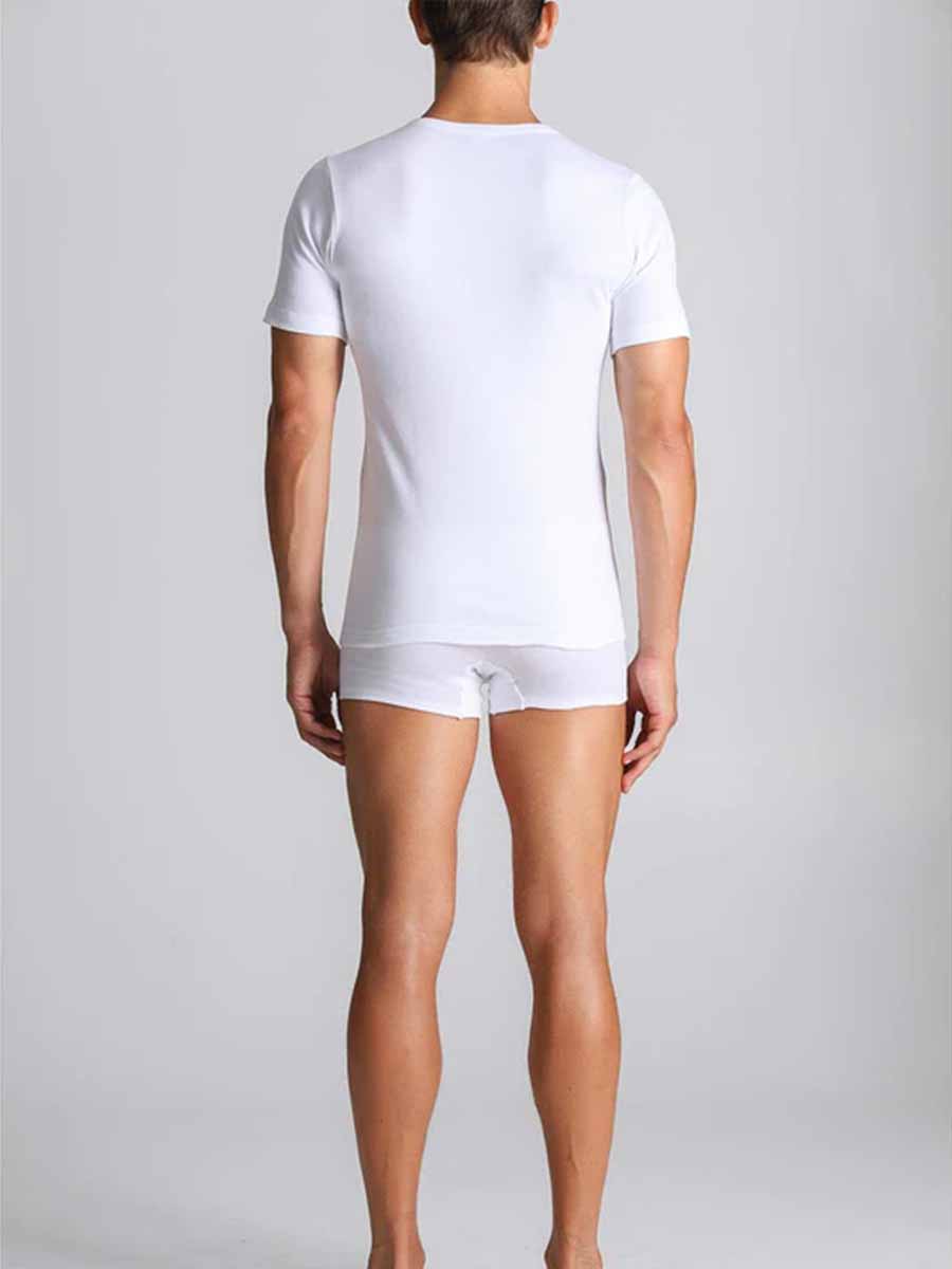 Maglietta uomo scollo V in interlock puro cotone Boglietti FNM007