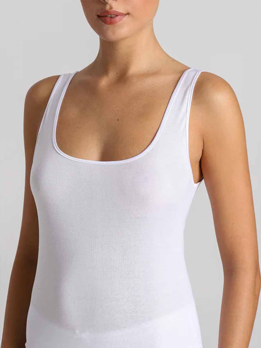 Canotta donna spallina larga in cotone filoscozia Boglietti FRB008