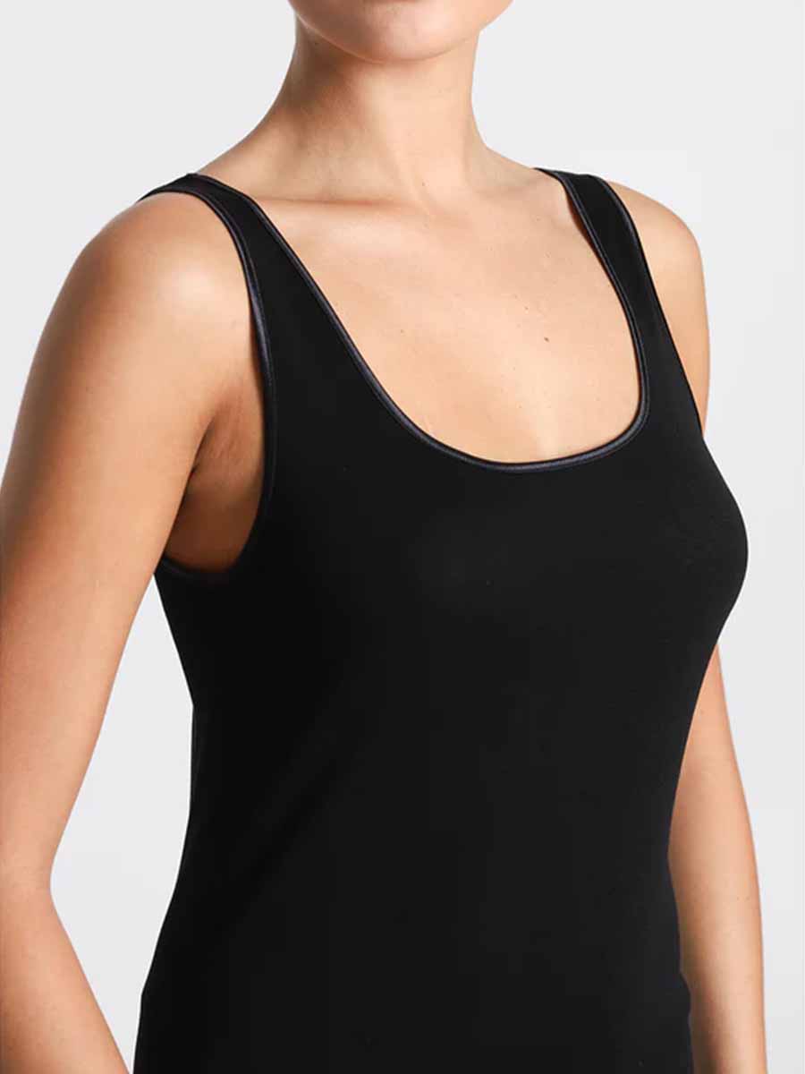 Canotta donna spallina larga in cotone filoscozia Boglietti FRB008