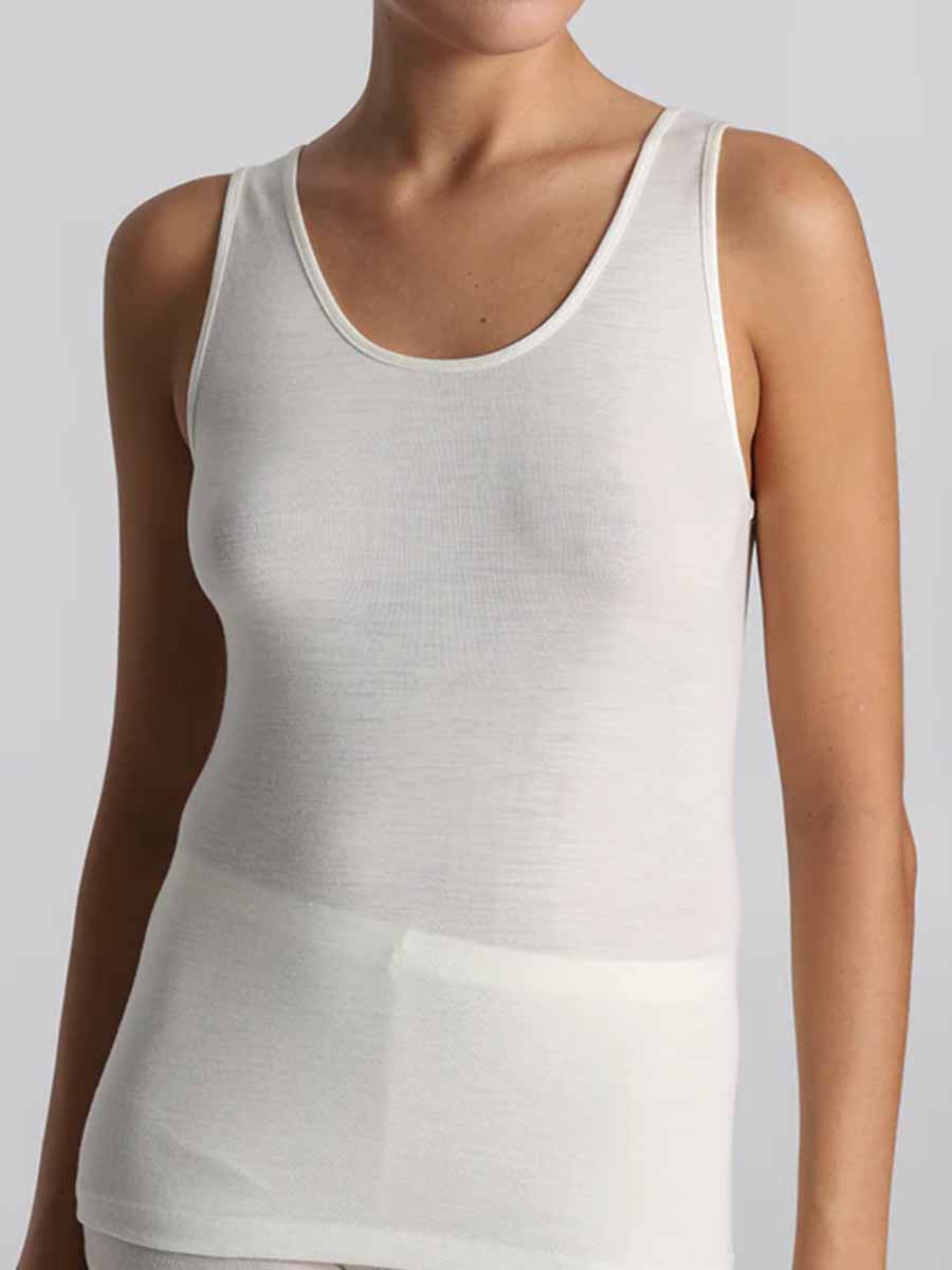 Canotta donna longlife spallina stretta in lana e seta Boglietti FRB016