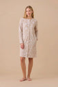 Camicia da Notte Donna in Caldo Cotone con Apertura Frontale Flory - Noidinotte