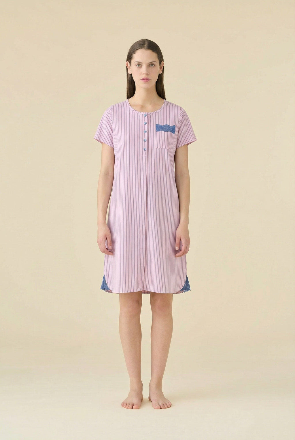 Camicia da Notte Donna Estiva Noidinotte in Jersey di Cotone
