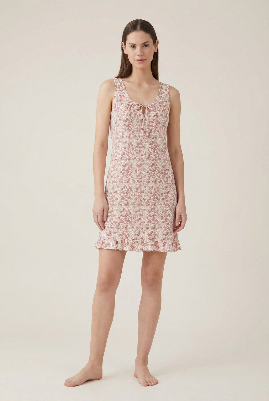 Camicia da Notte Donna in Cotone a Spalla Larga - Noidinotte