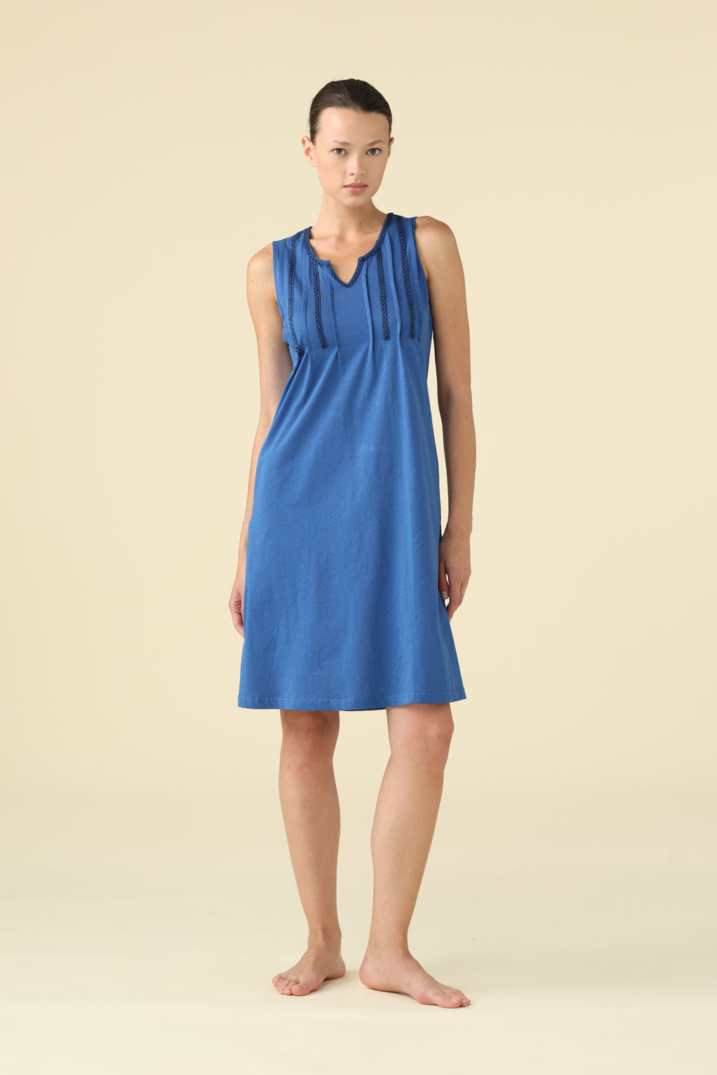 Abitino Donna Plus in Cotone a Spalla Larga