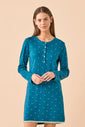 Camicia da Notte Donna Taglie Forti in Caldo Cotone Bloom Noidinotte – LA003661