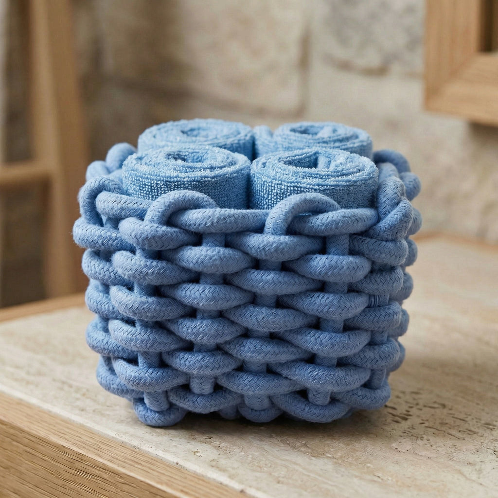 Lavette In Puro Cotone Con Cestino Classic - Daunex