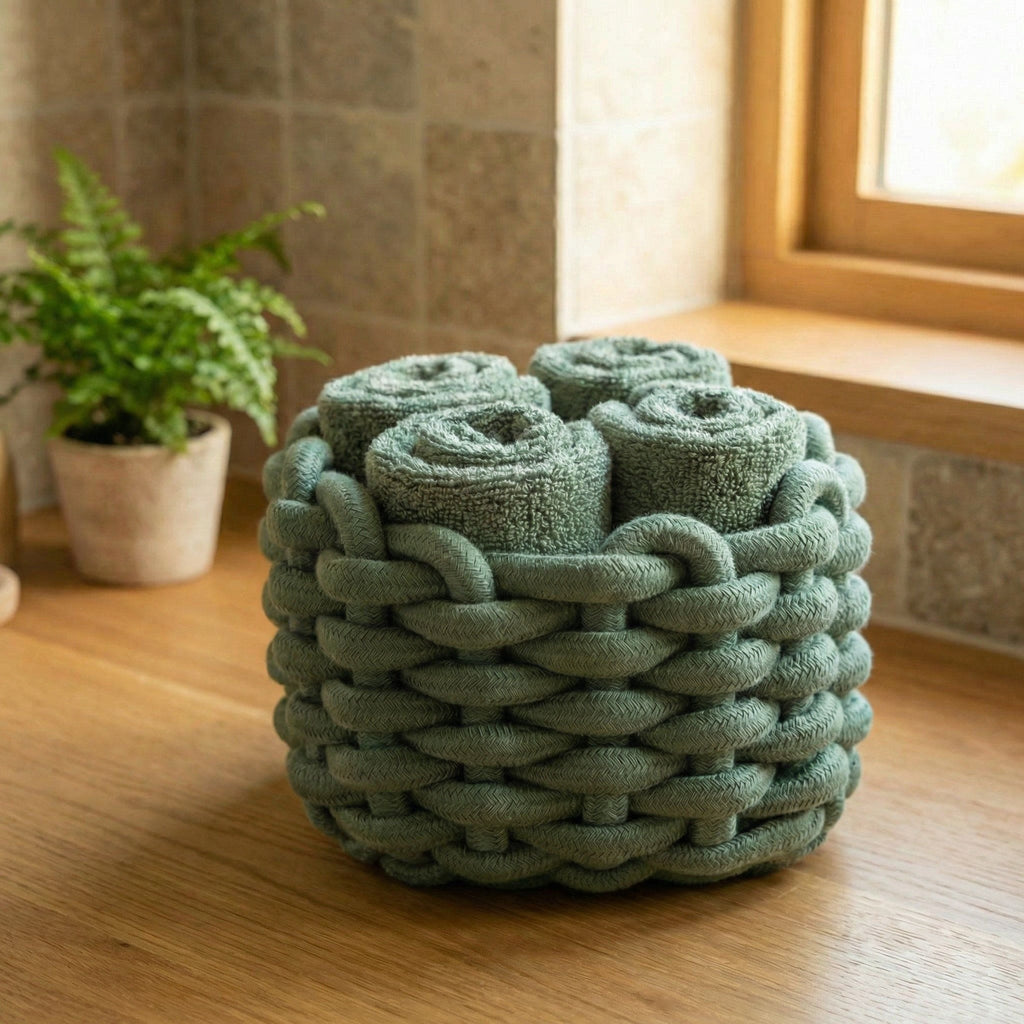 Lavette In Puro Cotone Con Cestino Classic - Daunex