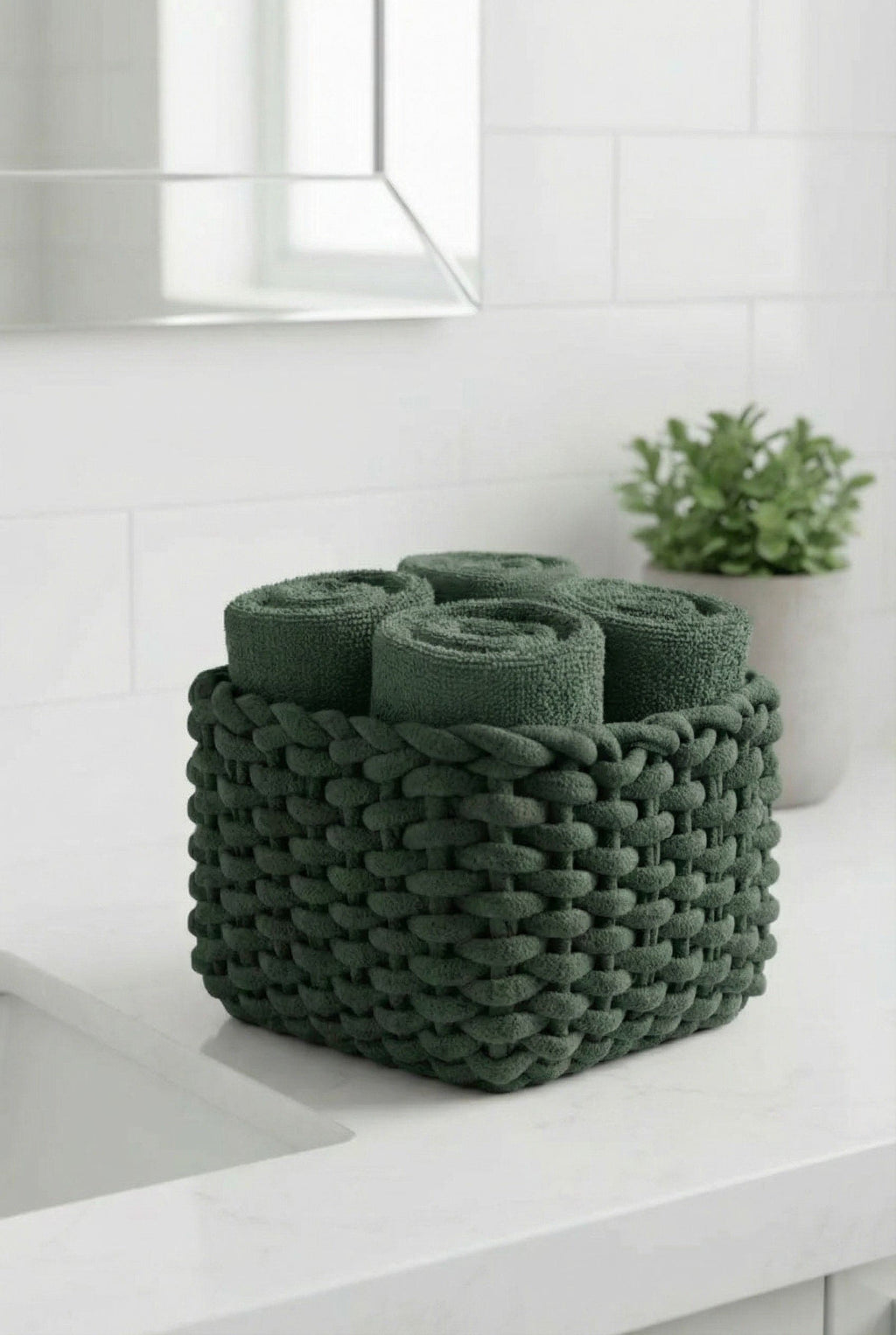 Lavette In Puro Cotone Con Cestino Classic - Daunex