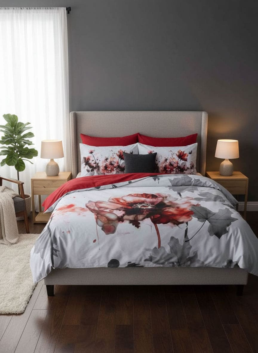 Parure Copripiumino Stampa Digitale Flower - Cogal