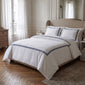 Parure Copripiumino Luxury Satin Ricamato Daunex – 255x200 + 2 Federe 51x81 – 100% Cotone Satin Raso 60