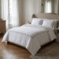 Parure Copripiumino Luxury Satin Ricamato Daunex – 255x200 + 2 Federe 51x81 – 100% Cotone Satin Raso 60