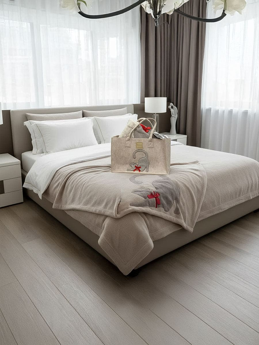 Plaid Morbidotto Friends In Borsa Feltro Micio - Daunex