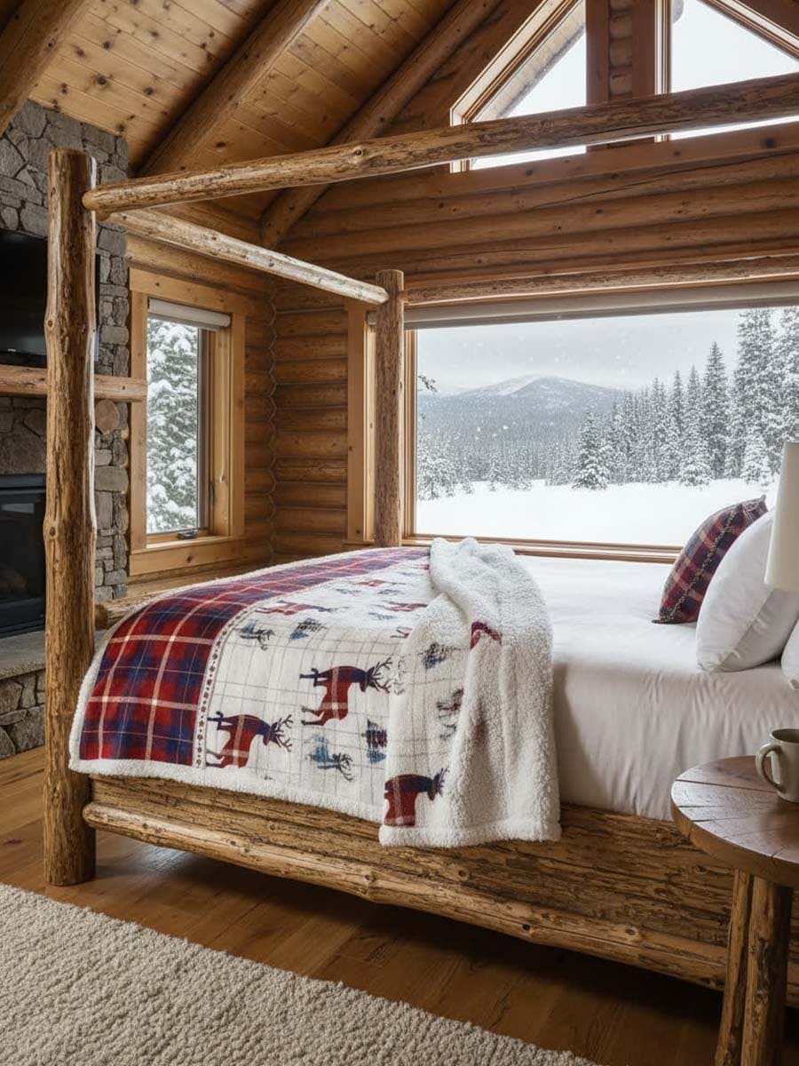 Plaid Morbidotto Light Disegno Alpino - Daunex