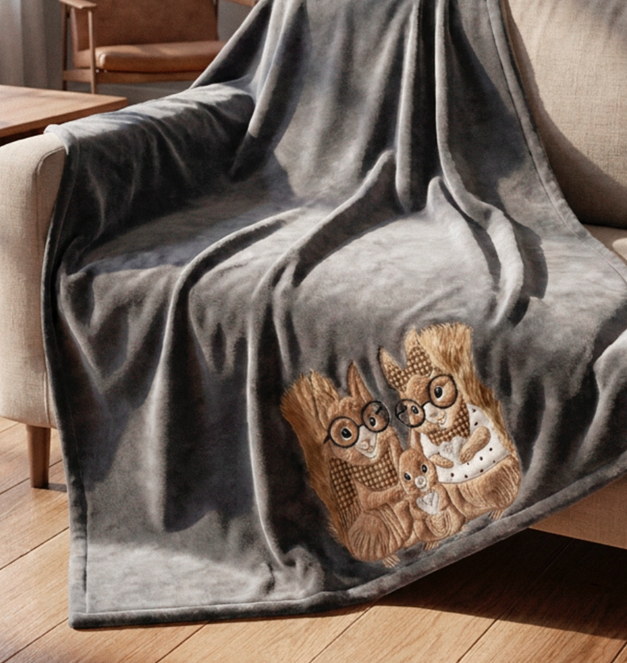 Plaid Morbidotto Sleep Nutty Clan Daunex – 150×200 cm