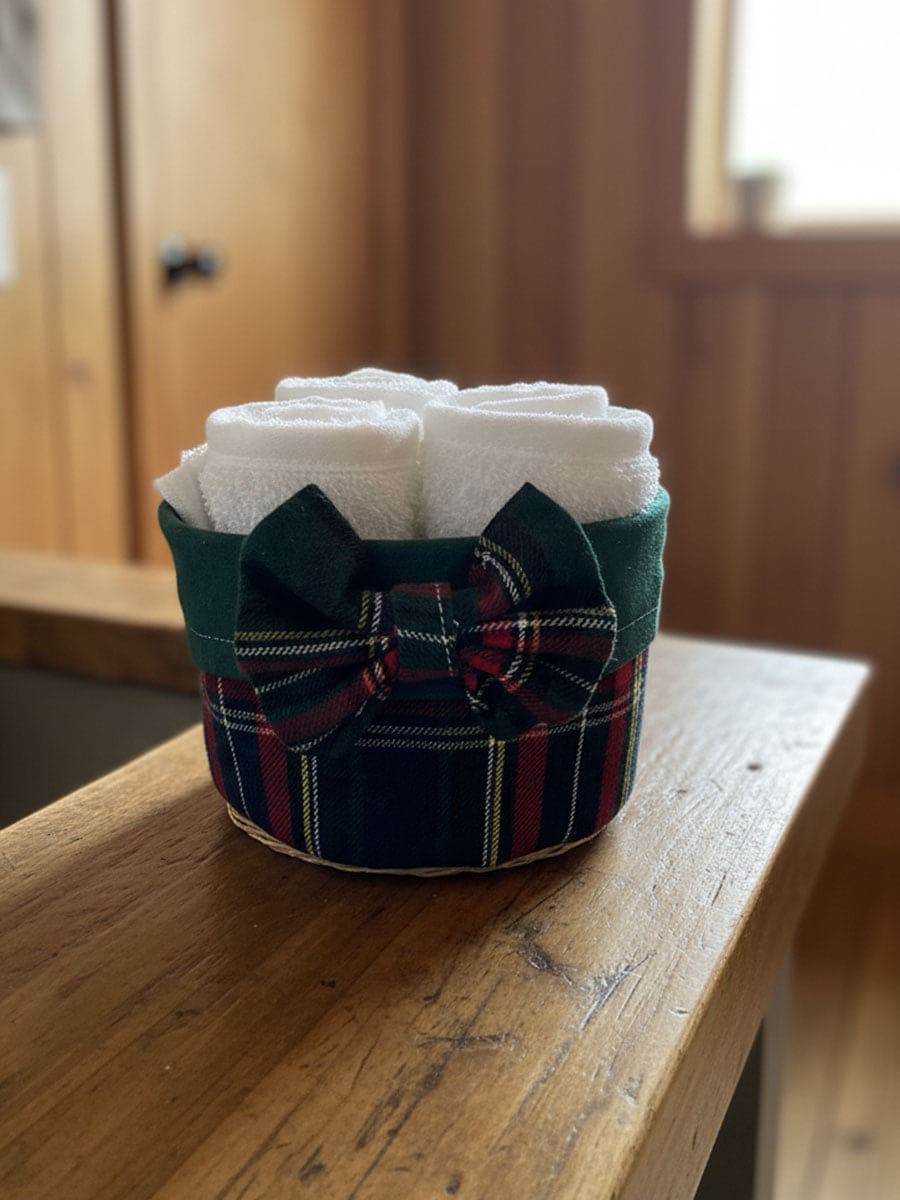 Set 4 Lavette con Cestino Scotland - Daunex