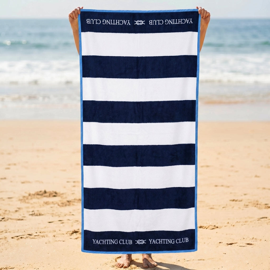 Telo Mare Jacquard Marines 100x180 in 100% Cotone Egitto