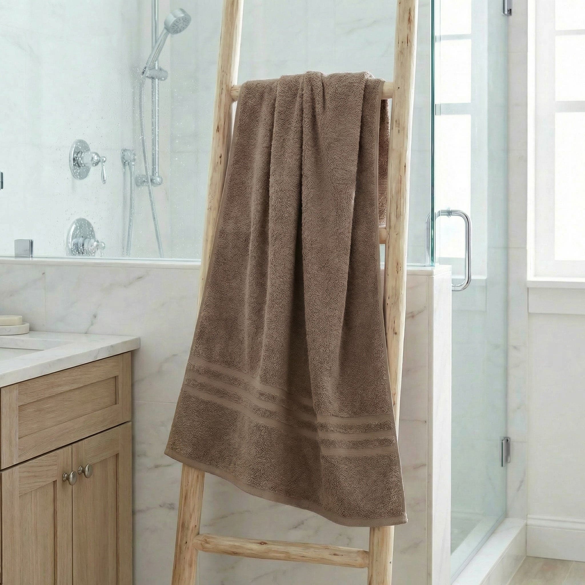 Telo Doccia 100x150 cm in Spugna Cotone 380g Bianco - Daltex One
