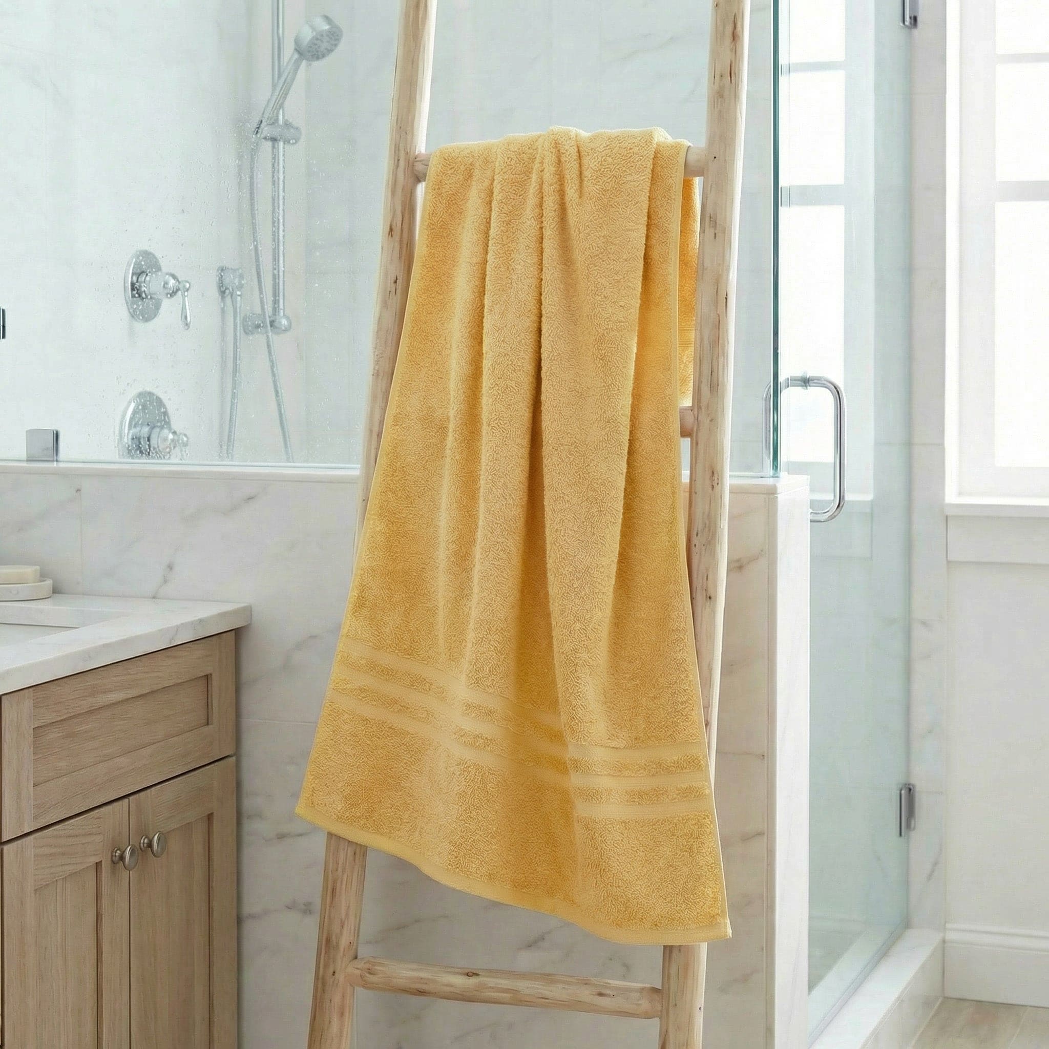 Telo Doccia 100x150 cm in Spugna Cotone 380g Bianco - Daltex One