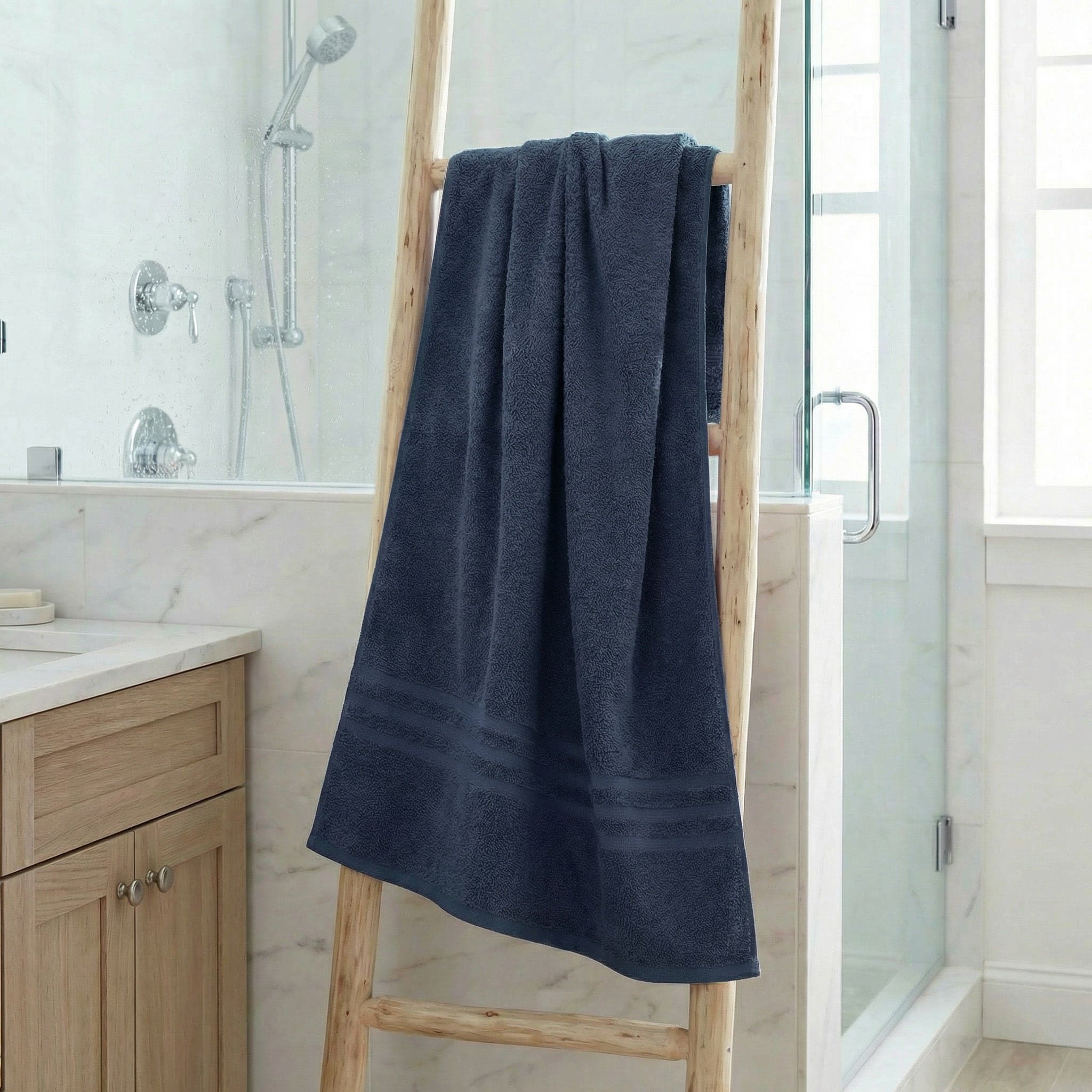 Telo Doccia 100x150 cm in Spugna Cotone 380g Bianco - Daltex One