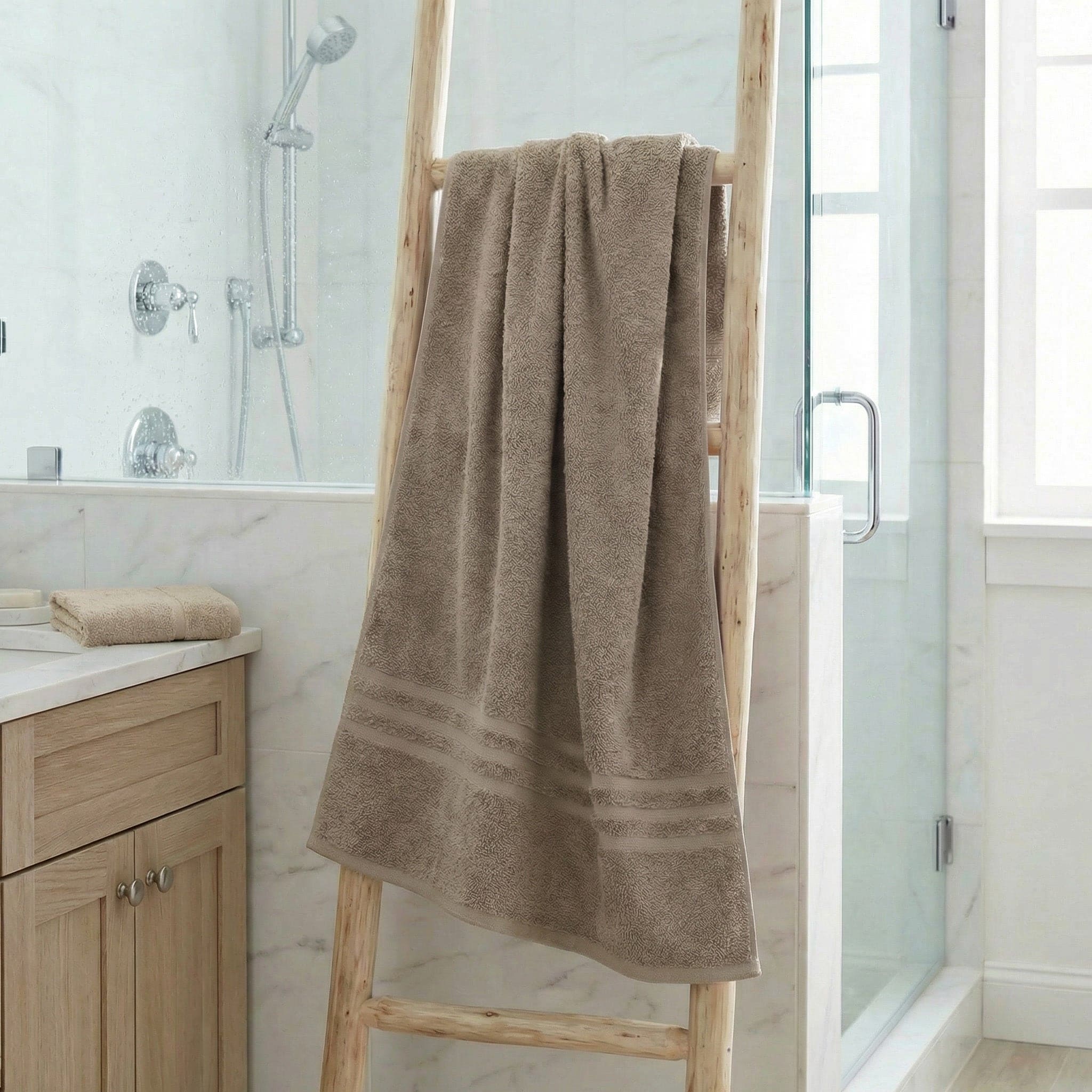 Telo Doccia 100x150 cm in Spugna Cotone 380g Bianco - Daltex One