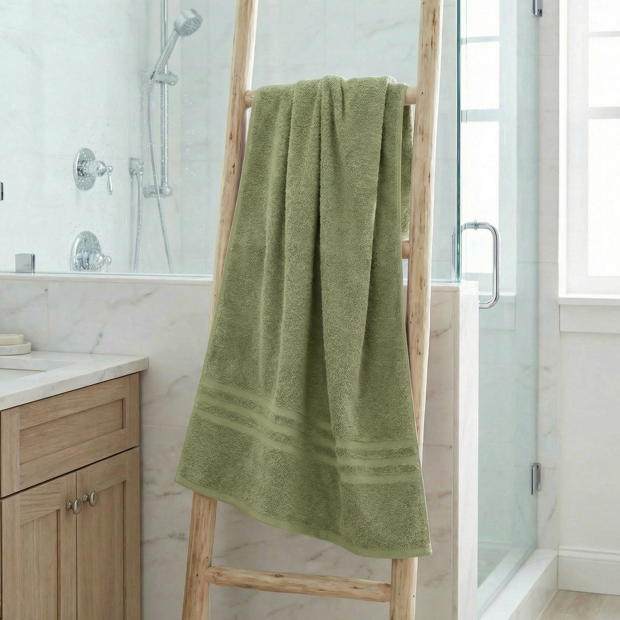 Telo Doccia 100x150 cm in Spugna Cotone 380g Bianco - Daltex One