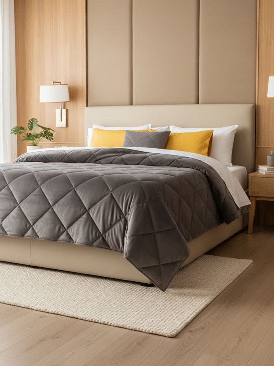 Trapunta Matrimoniale Jacquard Operata Ginevra - Gruppo Carillo