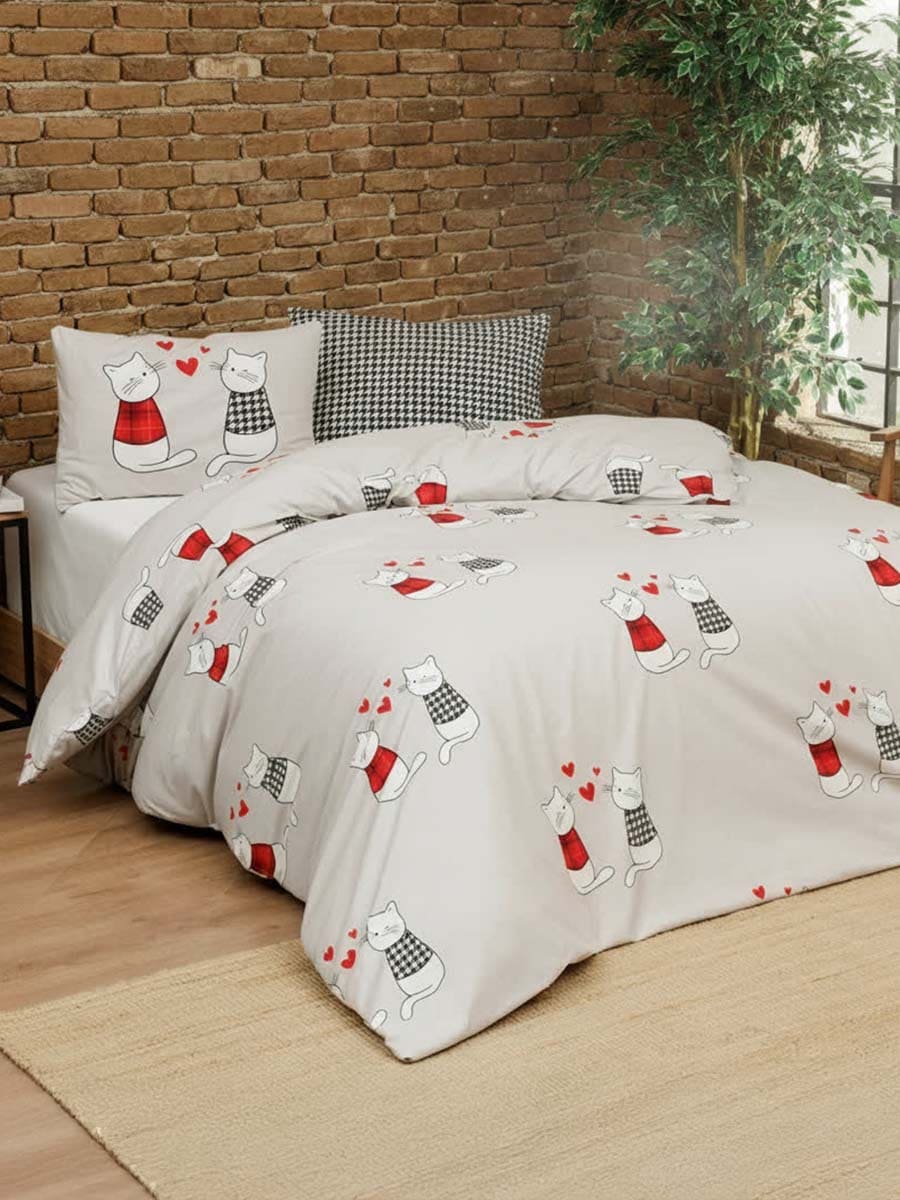 Trapuntino in Microfibra Stampato Mici - Daunex