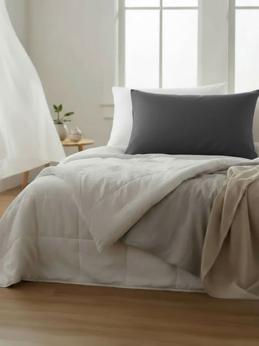 Federa in Puro Cotone Naturale Tinta Unita Essenza - Daltex