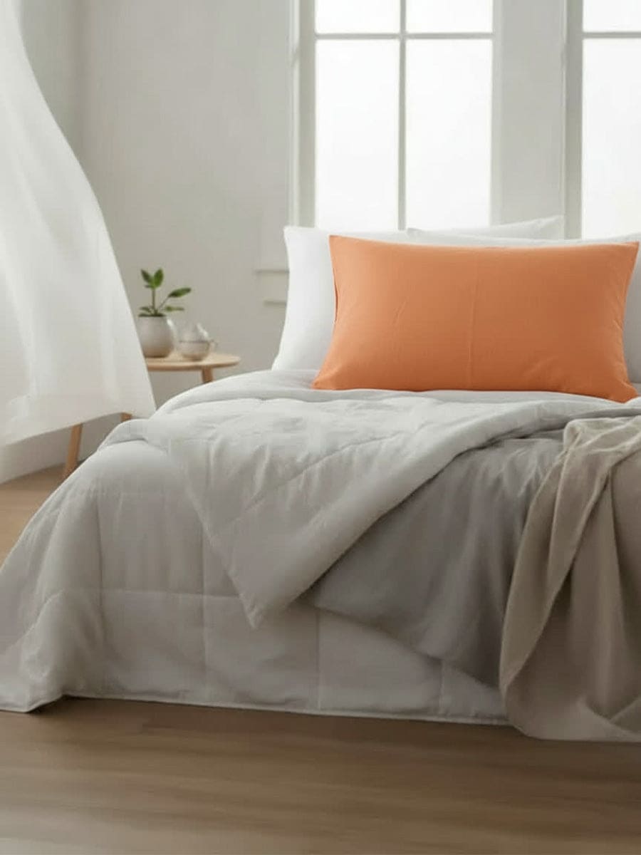 Federa in Puro Cotone Naturale Tinta Unita Essenza - Daltex