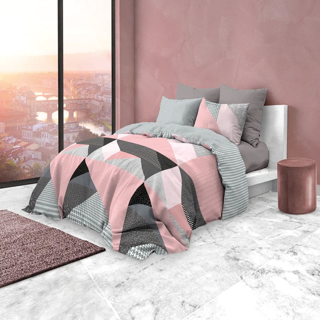 Daunex Parure copripiumino in puro cotone naturale fantasia Infinity Astratto