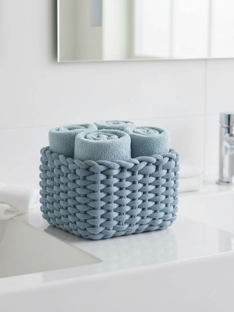 Lavette In Puro Cotone Con Cestino Classic - Daunex